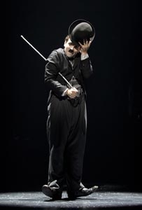 Rob McClure in Chaplin on Broadway.