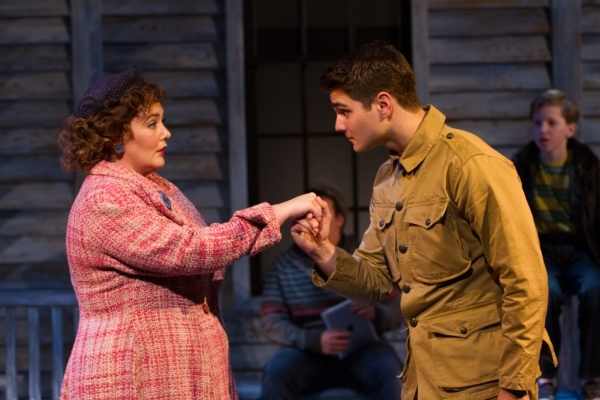 Tracy Lynn Olivera and Austin Colby in Crossing at Arlington, Virginia&#39;s Signature Theatre.