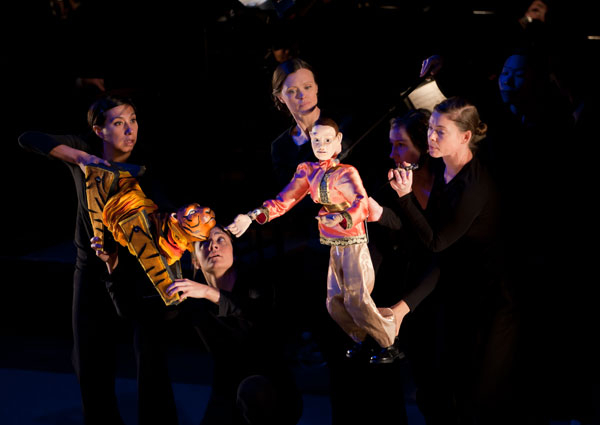 Bunraku puppetry in The Little Orchestra Society&#39;s production of Stravinsky&#39;s Firebird.