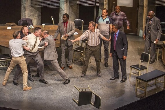The cast of Twelve Angry Men at Pasadena Playhouse.