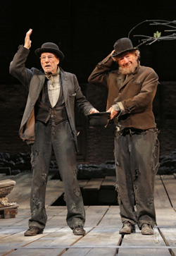 Patrick Stewart and Ian McKellen in Waiting for Godot.