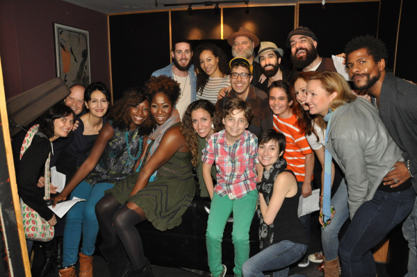 The cast of Soul Doctor in the recording studio.