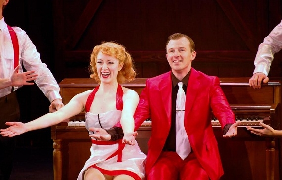 Darien Crago and Drew Humphrey in Irving Berlin&#39;s White Christmas at the John W. Engeman Theater at Northport.