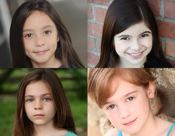 The new stars of Broadway&#39;s Matilda: Ava Ulloa, Gabriella Pizzolo (top row); Paige Brady, Ripley Sobo (bottom row).