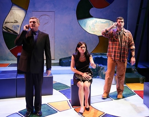 Will McGarrahan, Celeste Oliva, Mike Dorval in &quot;Becky&#39;s New Car&#39;&#39; at Boston&#39;s Lyric Theatre.