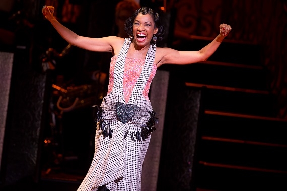 Adriane Lenox in After Midnight at Broadway&#39;s Brooks Atkinson Theatre.
