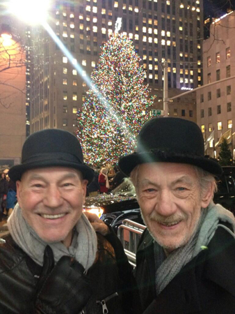 The Sirs with the Rockefeller Center Christmas Tree.
