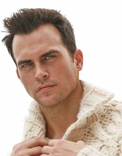 Cheyenne Jackson will play farm foreman/dreamboat Joe in The Most Happy Fella at Encores! The photo Tony sends to Rosabella probably looks like this. 