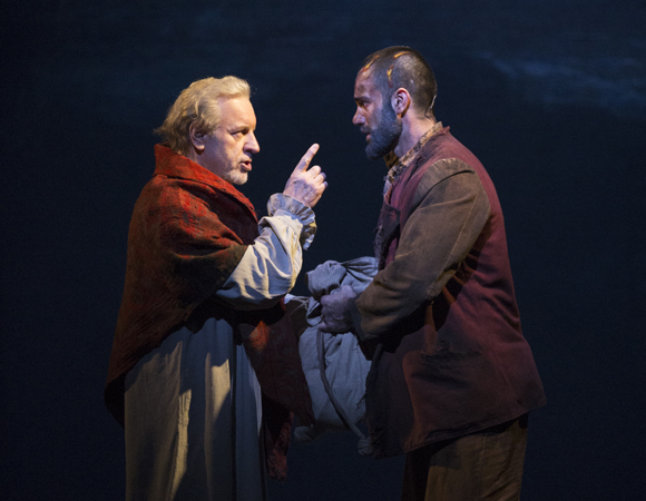 Original Jean Valjean Colm Wilkinson performs alongside Ramin Karimloo, who will be taking the role to Broadway this spring. 