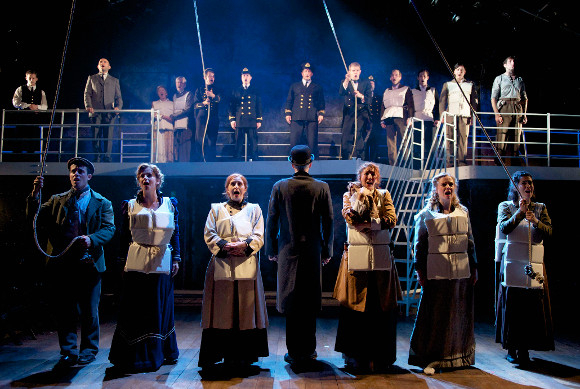 A scene from Thom Southerland&#39;s production of Maury Yeston and Peter Stone&#39;s musical Titanic at London&#39;s Southwark Playhouse.