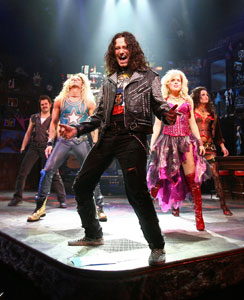 Constantine Maroulis and the original company of Rock of Ages.