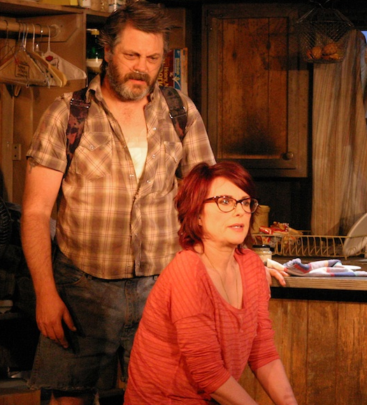 Nick Offerman and Megan Mullally will star in the New Group&#39;s spring production of Sharr White&#39;s Annapurna and also will host the 29th annual Lucille Lortel Awards.