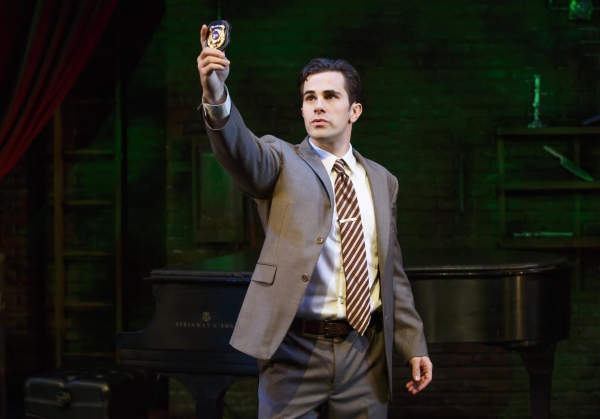 Brett Ryback stars as Marcus in off-Broadway&#39;s Murder for Two, directed by Scott Schwartz, at New World Stages.
