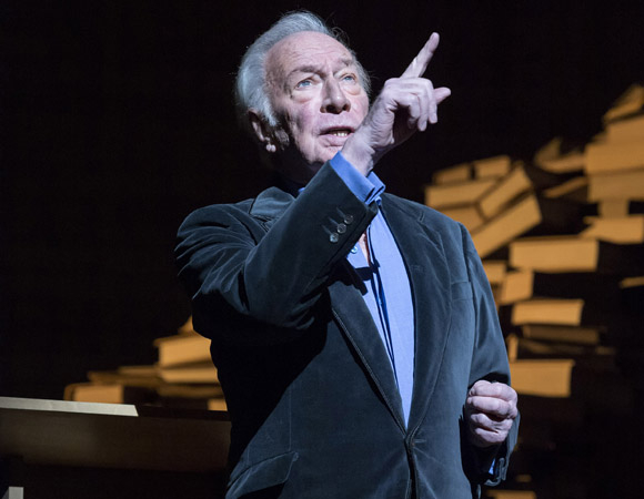 Christopher Plummer in his solo show, A Word or Two, at the Center Theatre Group/Ahmanson Theatre.