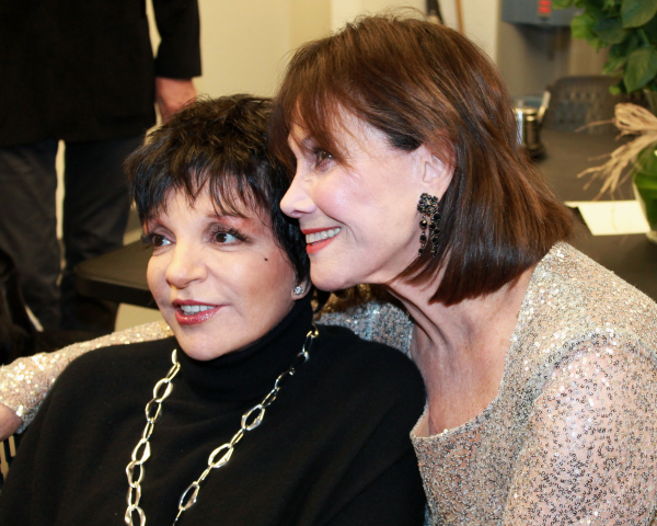 Liza Minnelli and Michele Lee backstage following Lee&#39;s opening night at 54 Below.