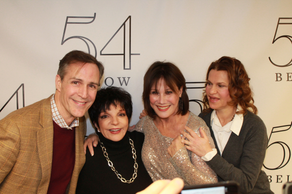 Howard McGillin, Liza Minnelli, Michele Lee, and Sandra Bernhard celebrate a successful evening at 54 Below. 