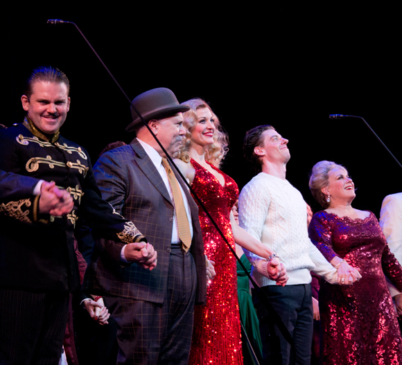 The cast of Little Me takes a bow at the end of the show&#39;s run as part of the New York City Center Encores! series.