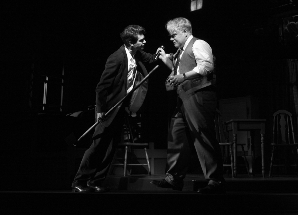 Andrew Garfield and Philip Seymour Hoffman in the 2012 Broadway revival of Death of a Salesman.