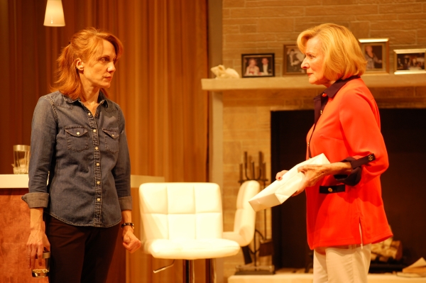 Nancy Lemenager as Brooke Wyeth and Joy Franz as Polly Wyeth in Jon Robin Baitz&#39;s Other Desert Cities, directed by Richard Dolce, at the John W. Engeman Theater at Northport.
