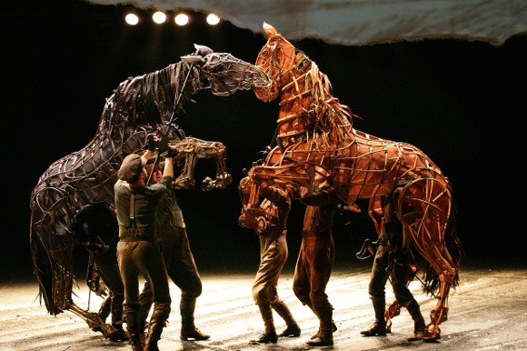 Image from the original West End production of War Horse at the National Theatre.