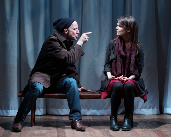 Arliss Howard as Bill and Kathryn Erbe as Adele in Ode to Joy, written and directed by Craig Lucas, at the Cherry Lane Theatre.