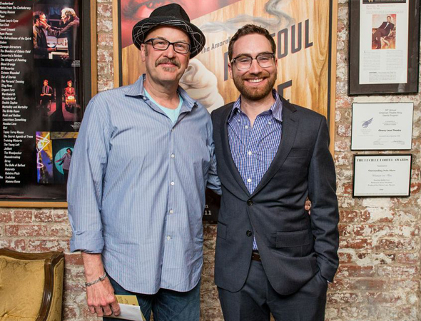 Amoralists Literary Manager Jay Stull (pictured with playwright Mark Roberts at left) will direct two of the plays set for the gritty theater company&#39;s AmoralFEST 2014.