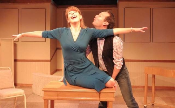 James LaVerdiere and Trisha Rapier in the New Jersey Repertory Company world premiere production of Date of a Lifetime.