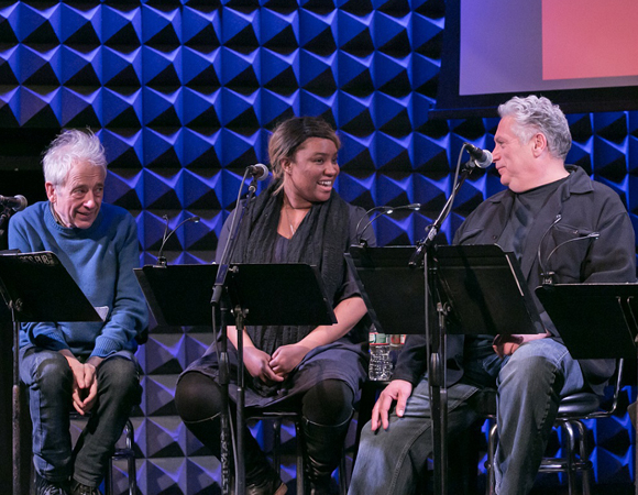 Austin Pendleton, Taneisha Duggan, and Harvey Fierstein discuss the timelessness of Fiddler on the Roof during An Evening With Tevye and Chava at the Public Theater on March 17.