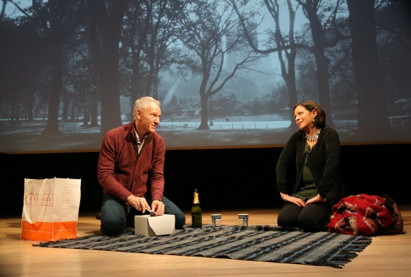 Brian and Diane Sutherland as Dan and Jenna in the New York premiere of A Second Chance, directed by Jonathan Butterell, at the Public Theater. 