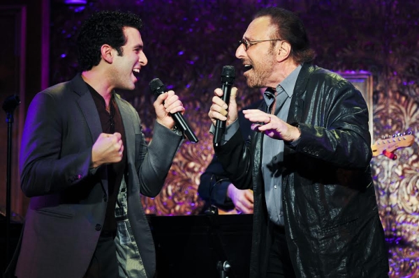 Jarrod Spector and Barry Mann perform together onstage at 54 Below.