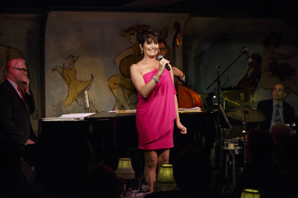 Lucie Arnaz is accompanied by Ron Abel, Tom Hubbard, and Ray Marchica in Spring Is Here, her debut show at Café Carlyle.  