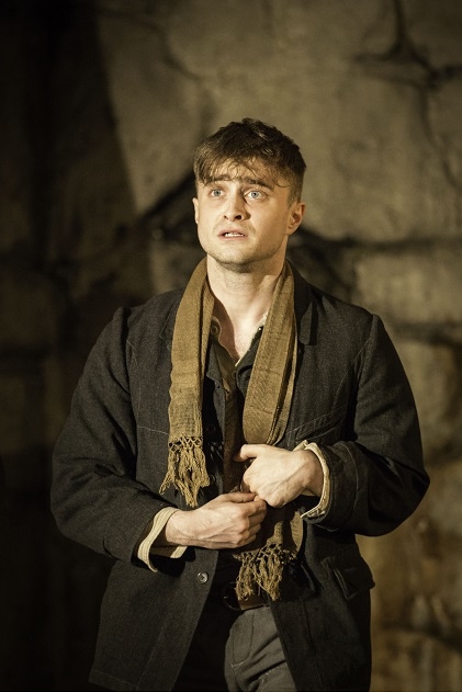 Daniel Radcliffe in Martin McDonagh&#39;s The Cripple of Inishmaan, directed by Michael Grandage, at the Cort Theatre  on Broadway.