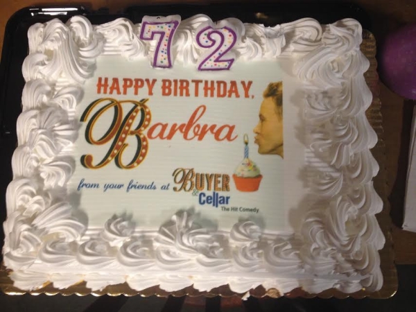 Off-Broadway&#39;s Buyer &amp; Cellar had a special cake made for the birthday of Barbra Streisand.