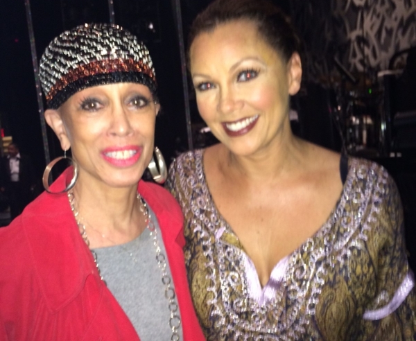 Mercedes Ellington smiles with After Midnight guest performer Vanessa Williams at the Brooks Atkinson Theater after the May 1 performance.