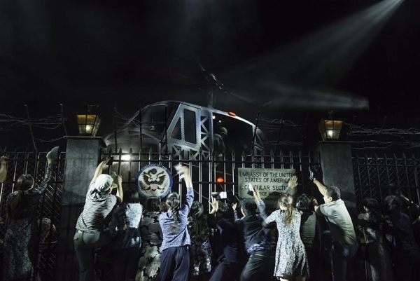 The famous helicopter descends in the 2014 West End revival of Miss Saigon.