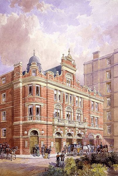 The original facade of London&#39;s Savoy Theatre, 1881.
