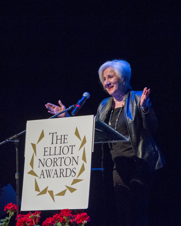 Film and stage actress Olympia Dukakis accepted the 2014 Elliot Norton Lifetime Achievement Award at the 32nd annual awards ceremony.