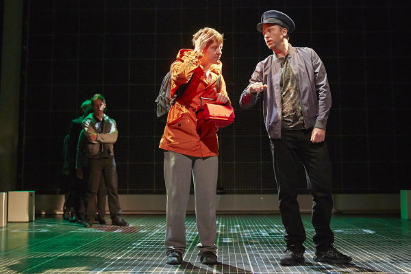 Mike Noble and Daniel Casey in a scene from the National Theatre production of The Curious Incident of the Dog in the Night-Time.
