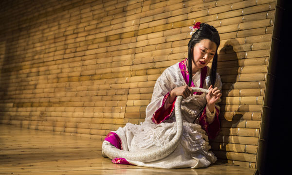 Amy Kim Waschke as the title character in Mary Zimmerman&#39;s The White Snake at Chicago&#39;s Goodman Theatre.