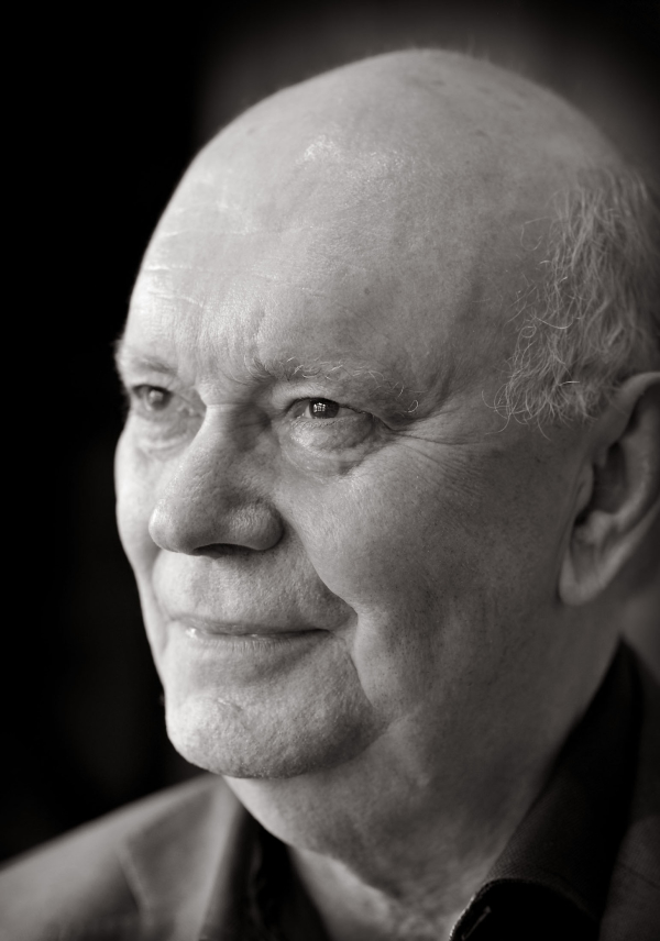 Sir Alan Ayckbourn, the playwright and director of Arrivals and Depatures, Time of My Life, and Farcicals, now at 59E59 Theaters.