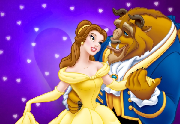 A scene from the animated Disney film Beauty and the Beast.