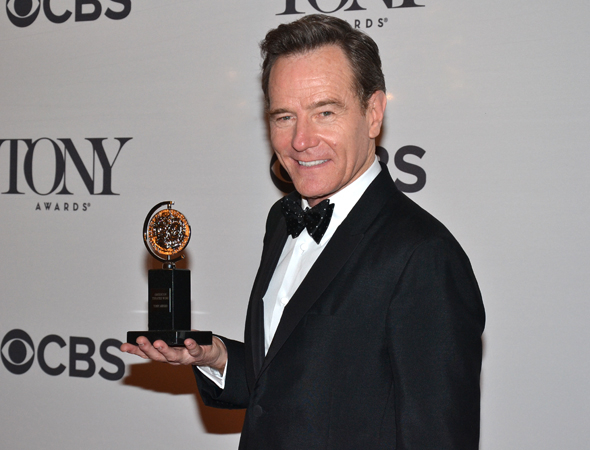 Wicked fan Bryan Cranston poses with his Tony.