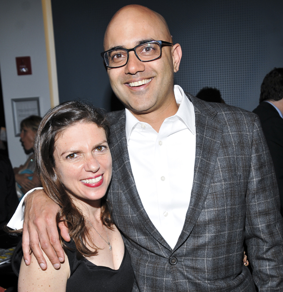 Director Kimberly Senior and playwright Ayad Akhtar celebrate their opening.