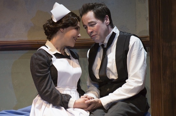 Daisy Eagan (l) and French Stewart in Vanessa Claire Stewart&#39;s Stoneface, directed by Jaime Robledo, at Pasadena Playhouse in Los Angeles.