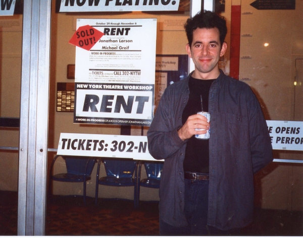 Jonathan Larson at New York Theatre workshop where Rent made its off-Broadway debut. 