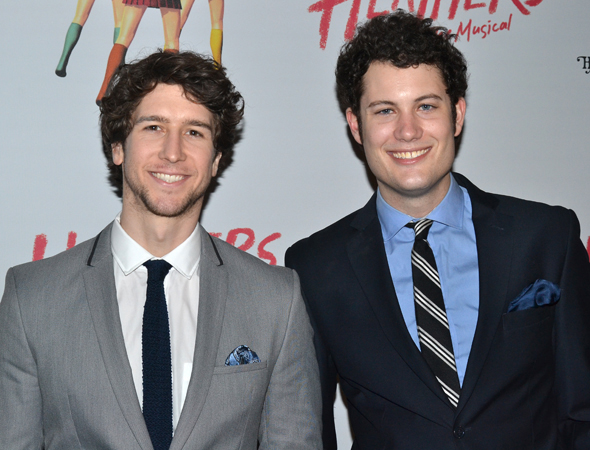 Evan Todd and Jon Eidson play football jocks Kurt Kelly and Ram Sweeney in Heathers: The Musical. 