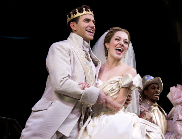 Santino Fontana and Laura Osnes take there bows on opening night of Broadway&#39;s &#39;&quot;Cinderella&#39;&#39;.