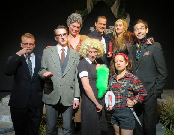 3.	The cast of Pickles &amp; Hargraves and the Curse of the Tanzanian Glimmerfish, directed by Rob Ribar, at FringeNYC.