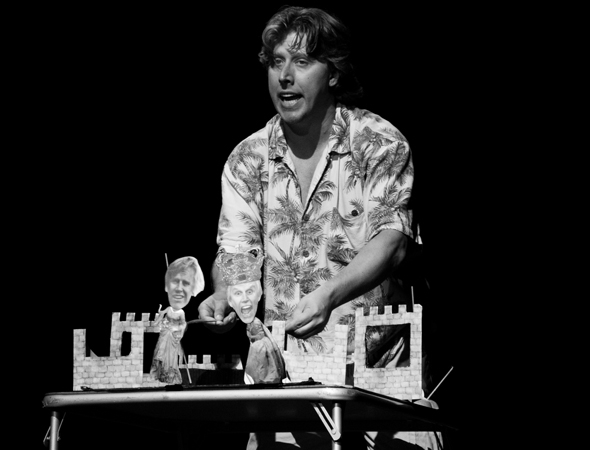 David Carl playing all the roles in his solo show, Gary Busey&#39;s One-Man Hamlet (as performed by David Carl).