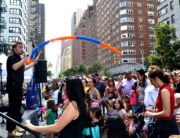 A scene from the TheaterMania block at the 2013 Third Avenue Street Fair.